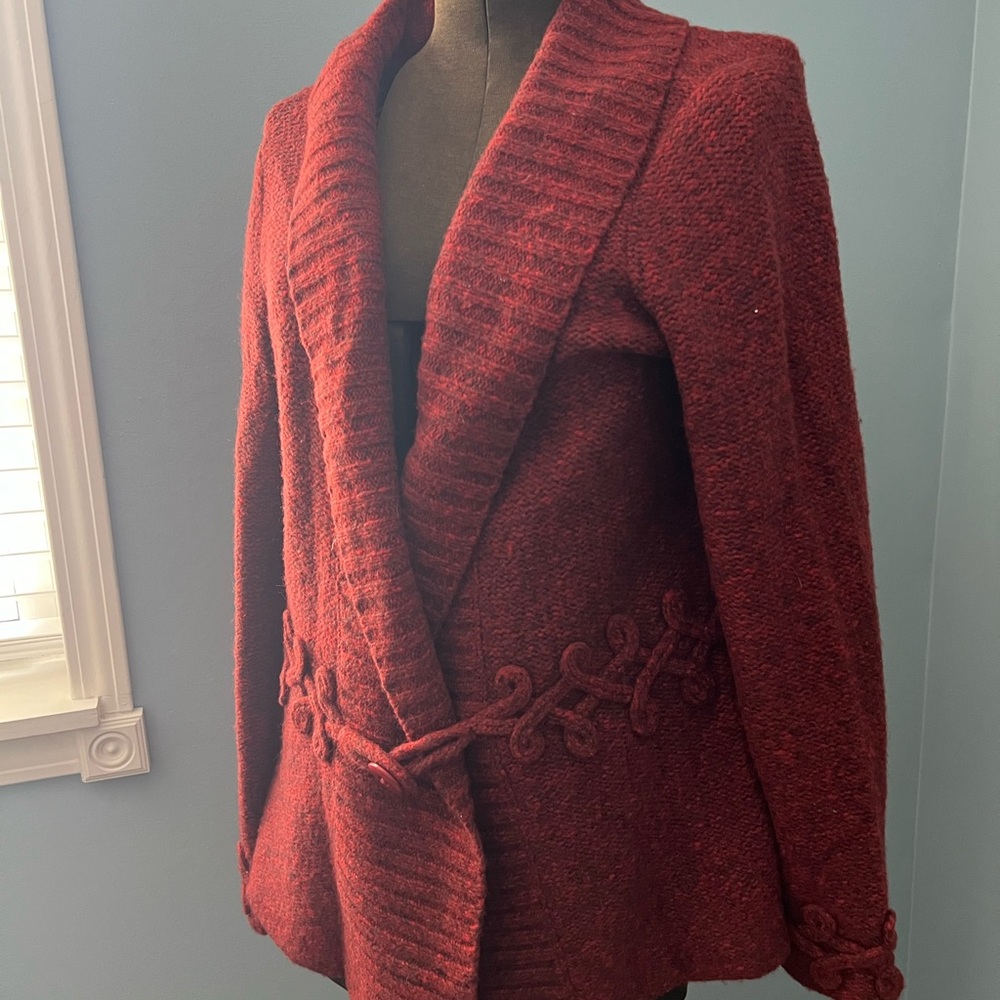 Pendleton Deep Red Women's Knit Jacket - image 1